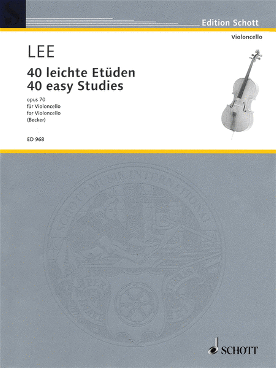 40 Easy Studies, Op. 70 40 Easy Studies, Op. 70 Cello scores gallery preview page 1