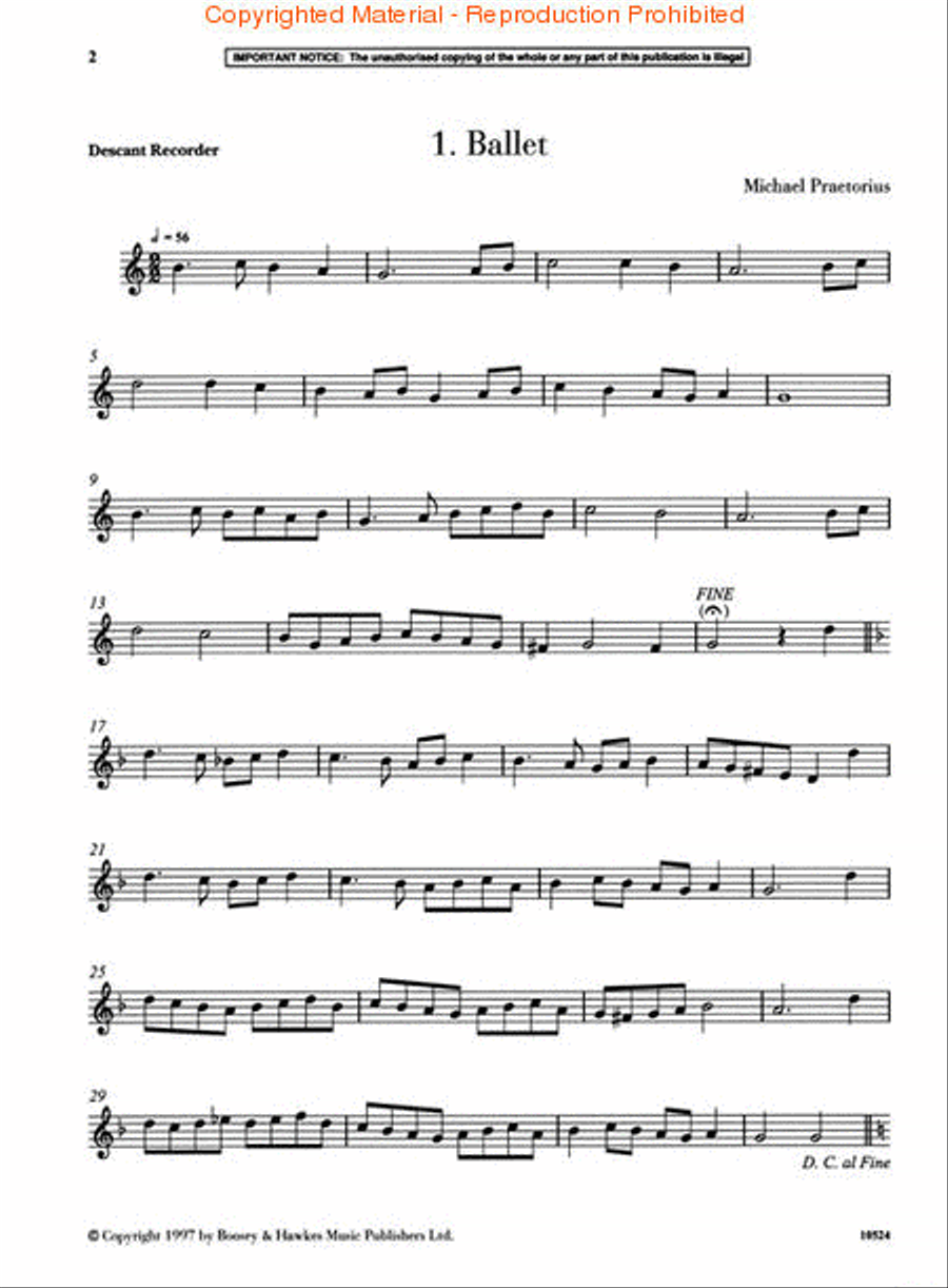Renaissance recorder sheet music 2025