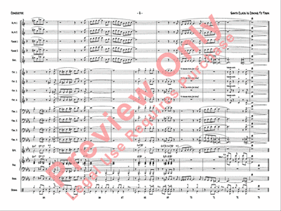 Santa Claus Is Coming to Town Jazz Ensemble scores gallery preview page 11