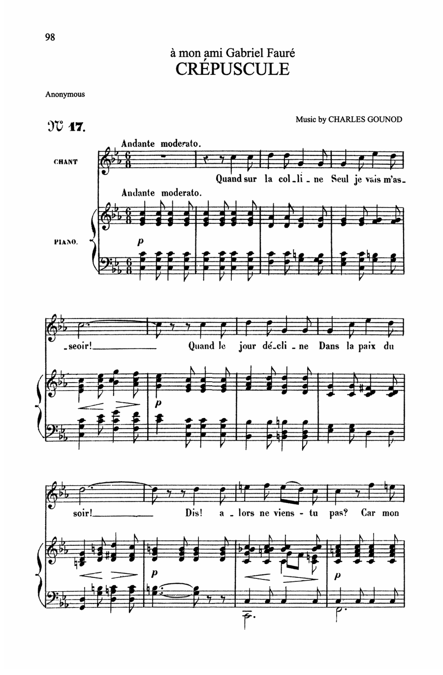 Gounod: Songs, Volume II, High Voice (French)