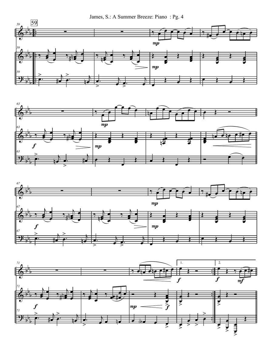 A Summer Breeze Large Ensemble scores gallery preview page 4