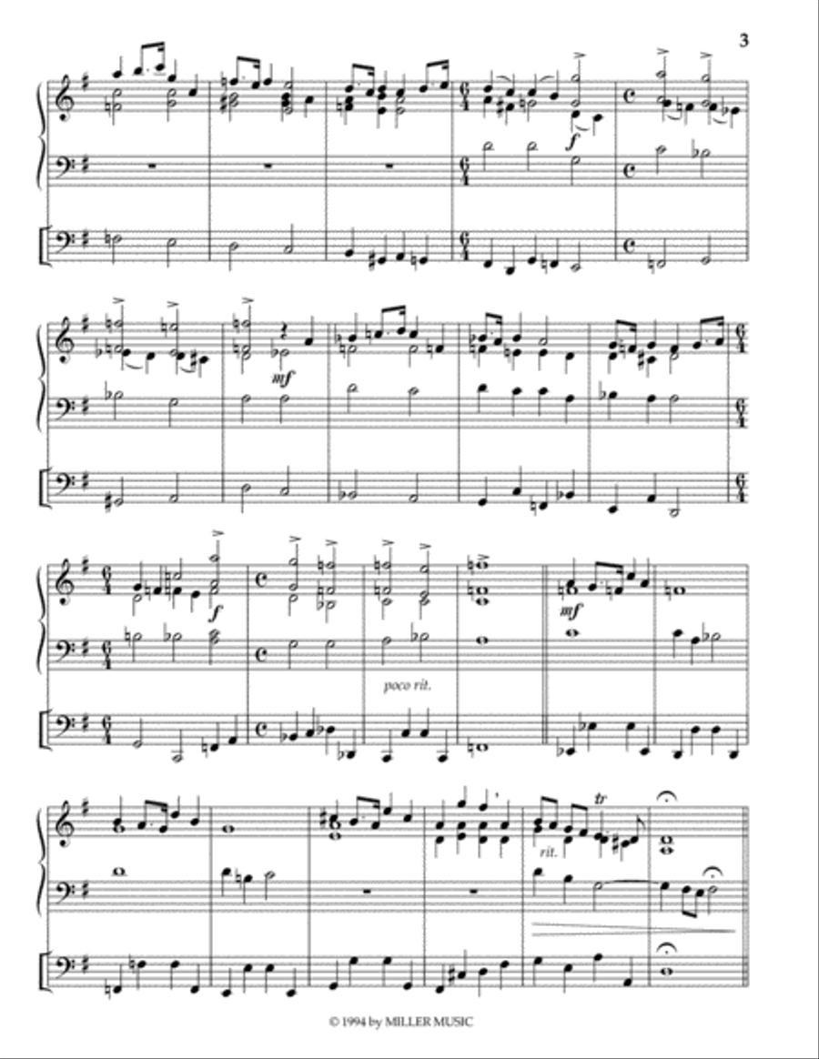 Now Thank We All Our God Organ Solo scores gallery preview page 3