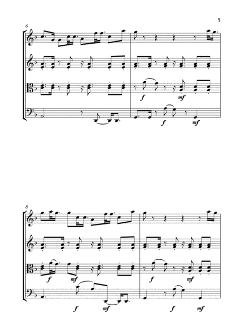 Yummy String Quartet scores gallery preview page 5