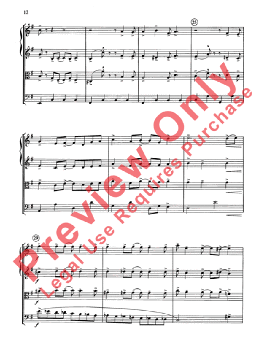 Cole Porter (Classic String Quartets) String Quartet scores gallery preview page 13