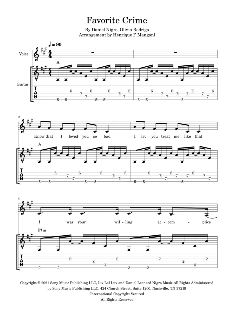 Favorite Crime Favorite Crime Small Ensemble scores gallery preview page 1