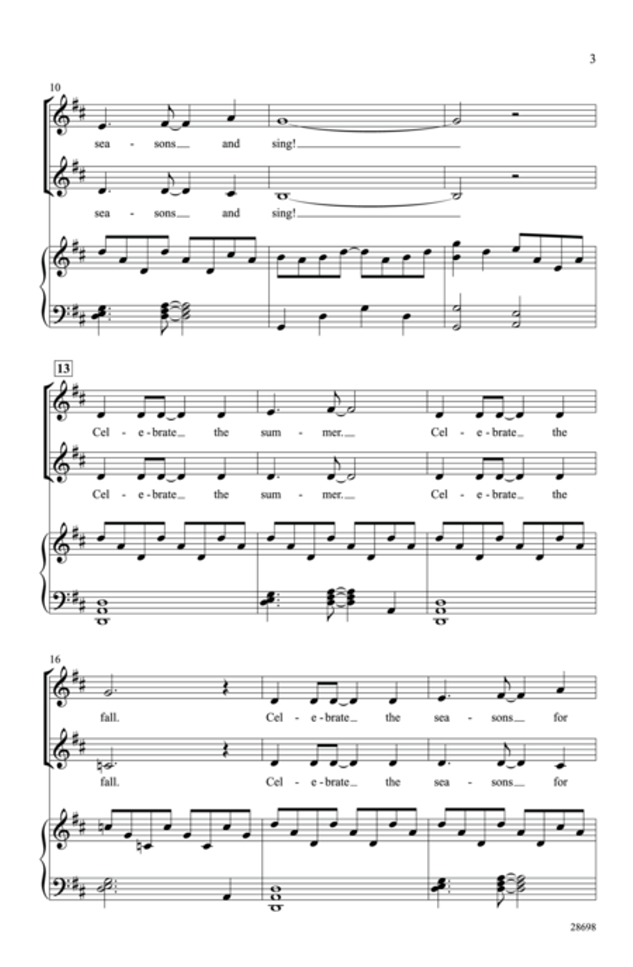 Celebrate the Seasons Celebrate the Seasons 2-Part scores gallery preview page 3