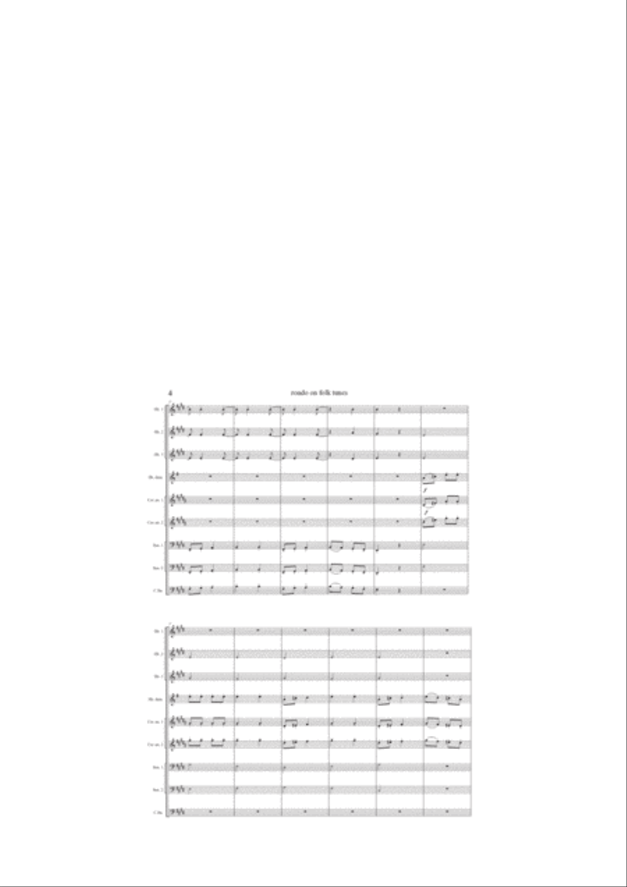 Rondo on folk tunes Woodwind Ensemble scores gallery preview page 4
