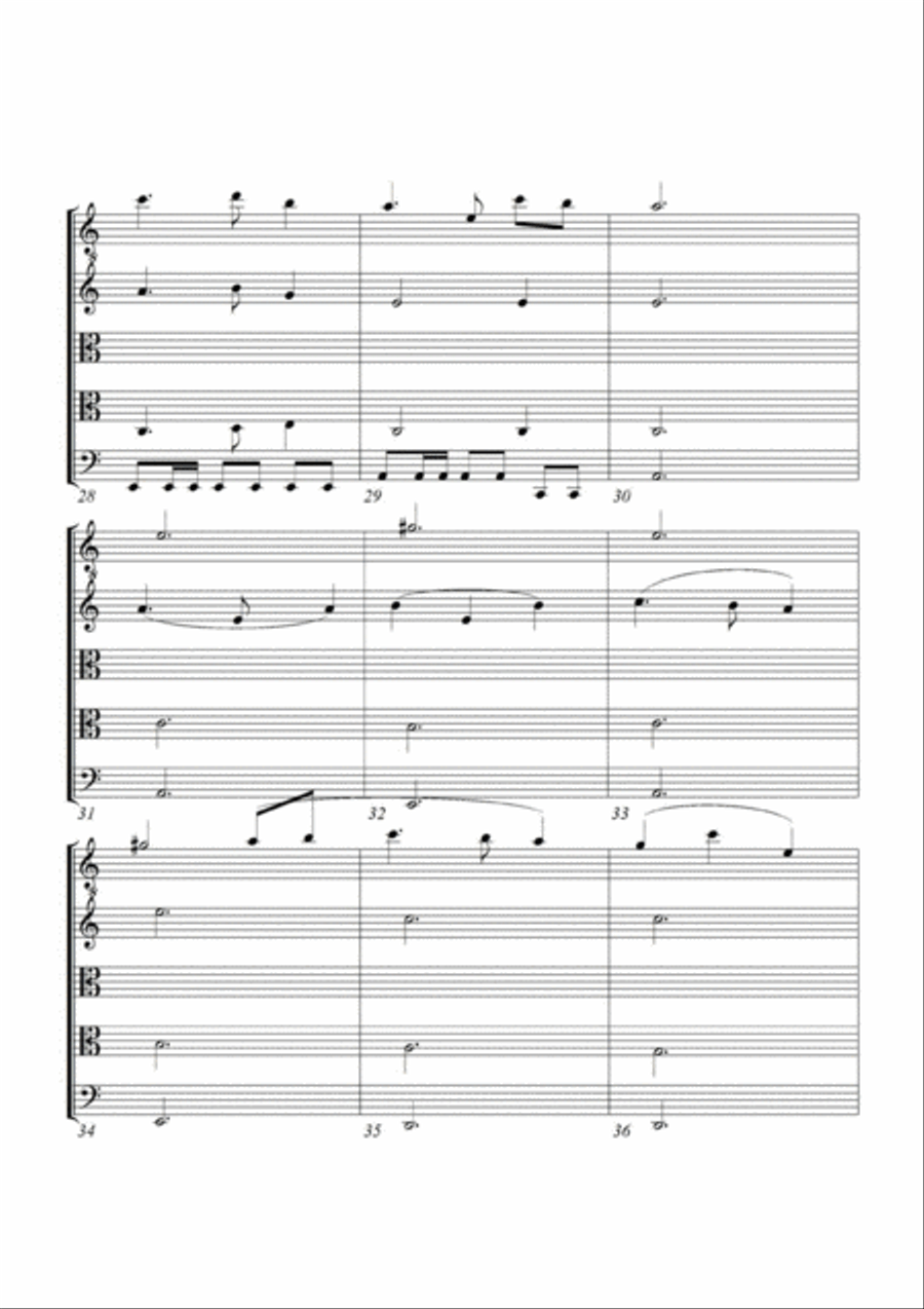 the medallions call- flute and strings Large Ensemble scores gallery preview page 4