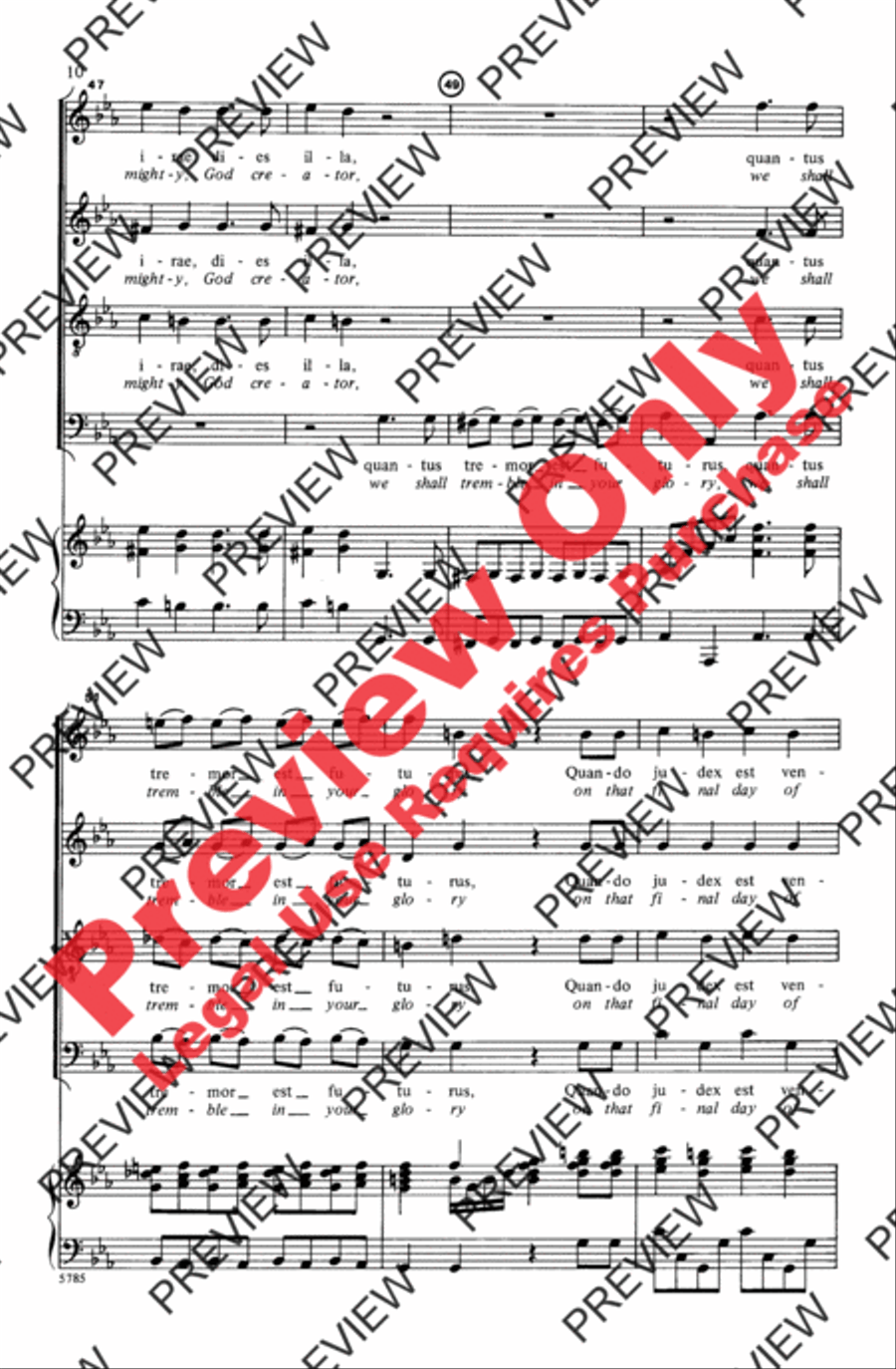 Dies Irae (from Requiem) Dies Irae (from Requiem) 4-Part scores gallery preview page 10