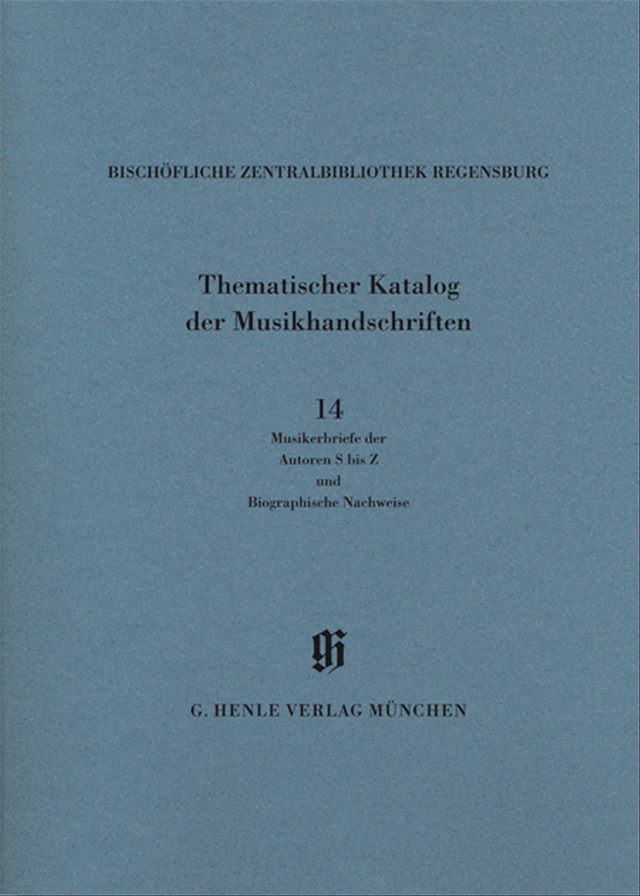 Musikerbriefe 2 Autoren S bis Z und biographische Hinweise