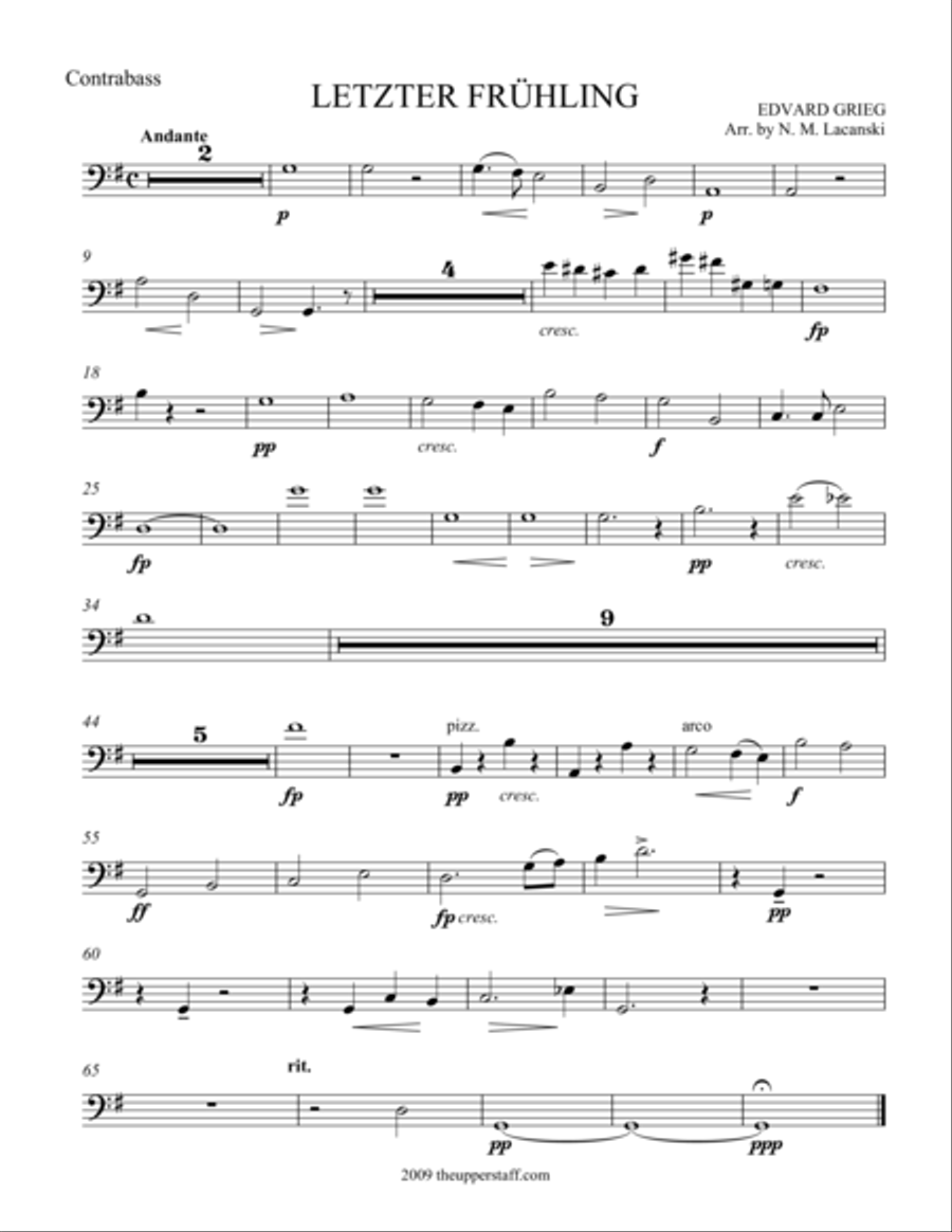 Letzter Fruhling String Orchestra scores gallery preview page 1