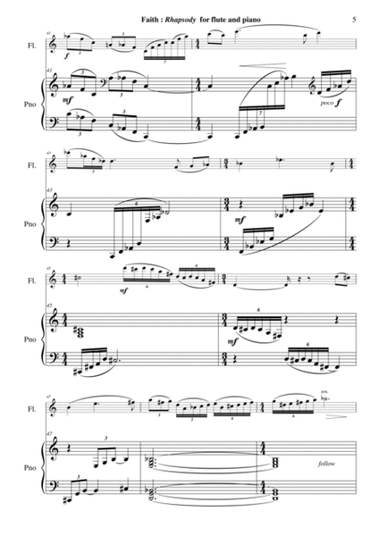 Richard Faith : Rhapsody for flute and piano