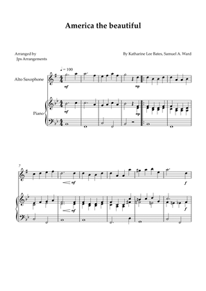 America The Beautiful - Alto Sax solo and piano