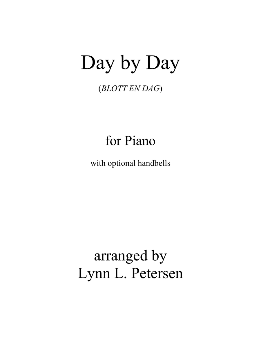 Day by Day (BLOTT EN DAG) Piano Solo scores gallery preview page 1