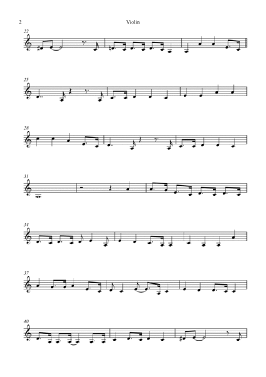 Hit The Road Jack Violin Solo scores gallery preview page 2