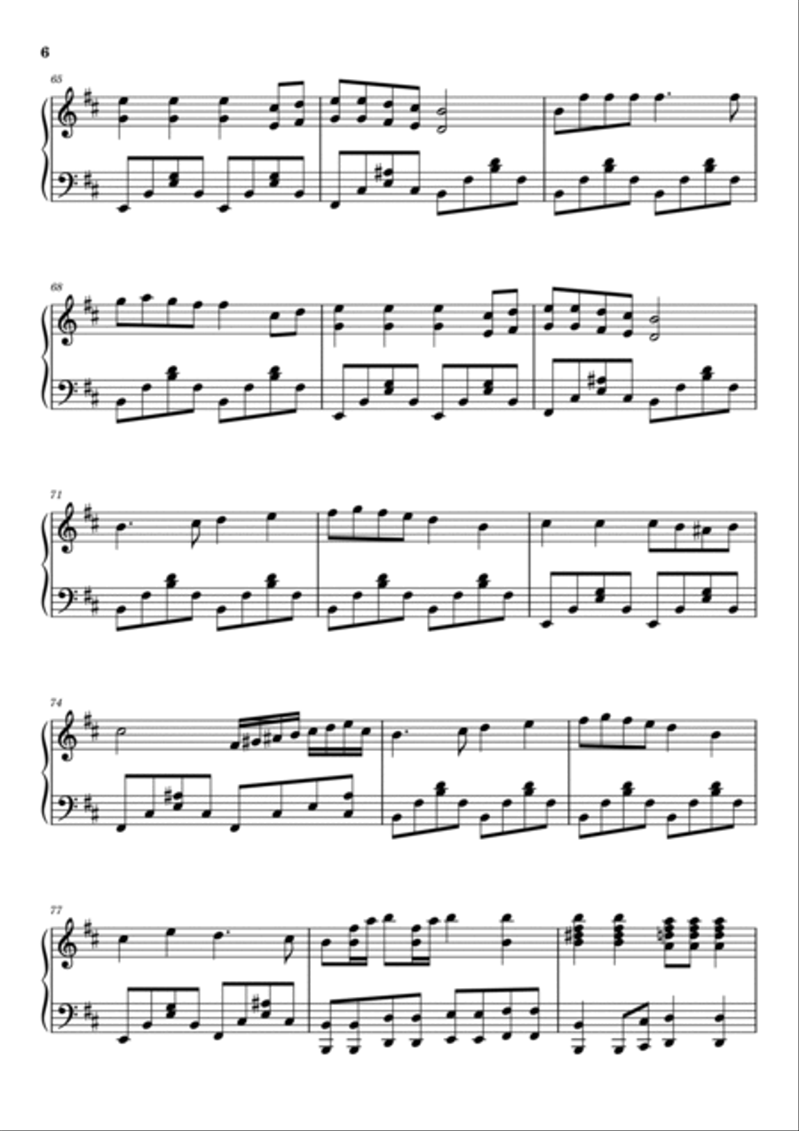 Rasputin Piano Solo scores gallery preview page 6