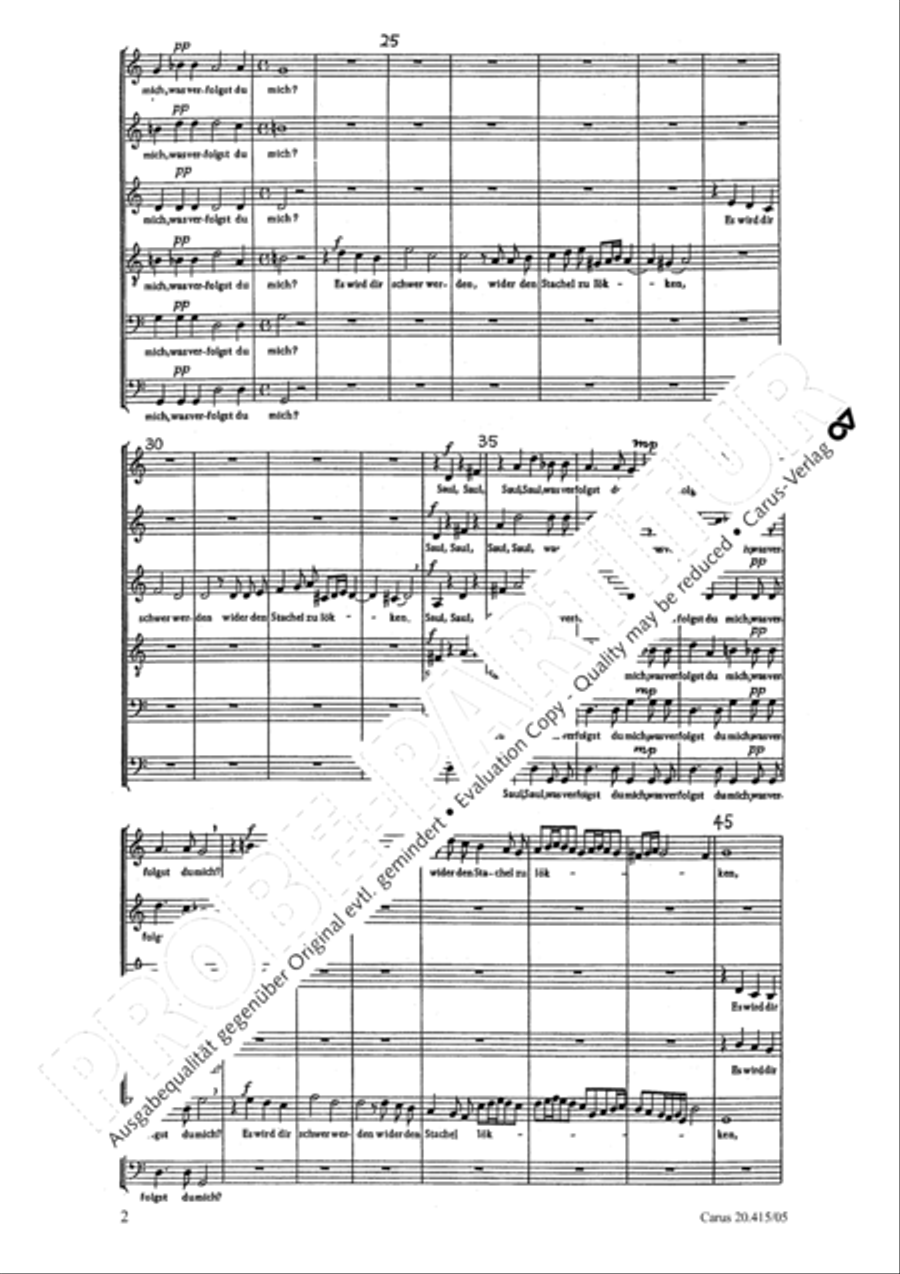 Saul, wilt thou injure me? (Saul, was verfolgst du mich) 4-Part scores gallery preview page 3