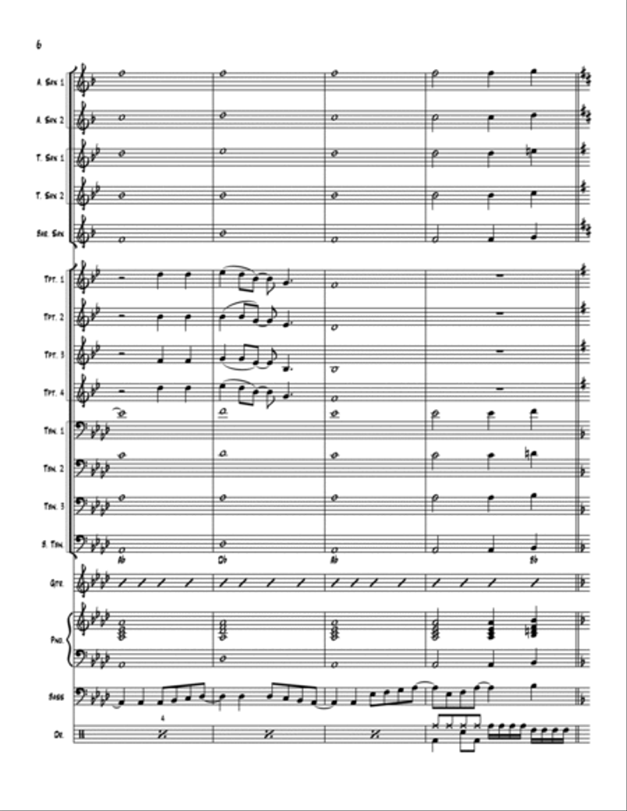 Pleasant Valley Sunday Jazz Ensemble scores gallery preview page 6