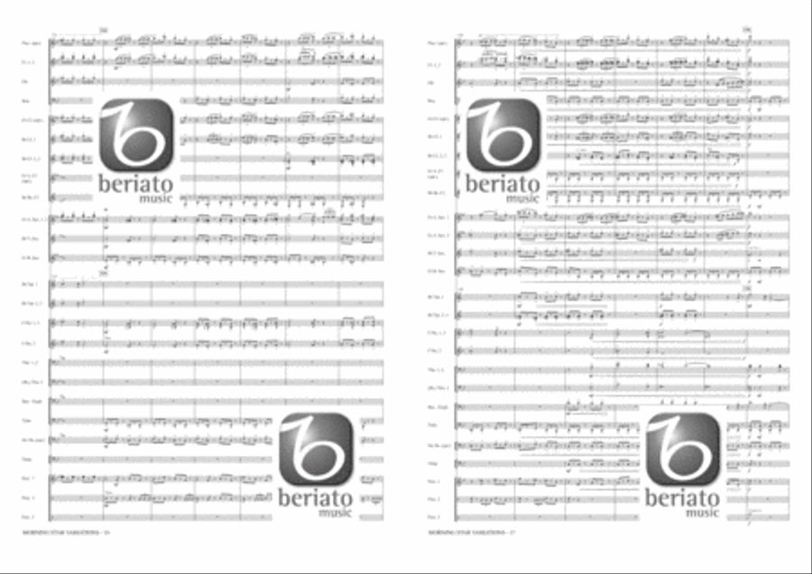 Morning Star Variations Concert Band scores gallery preview page 10