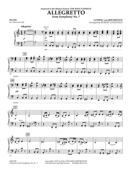 Allegretto (from Symphony No. 7) - Piano