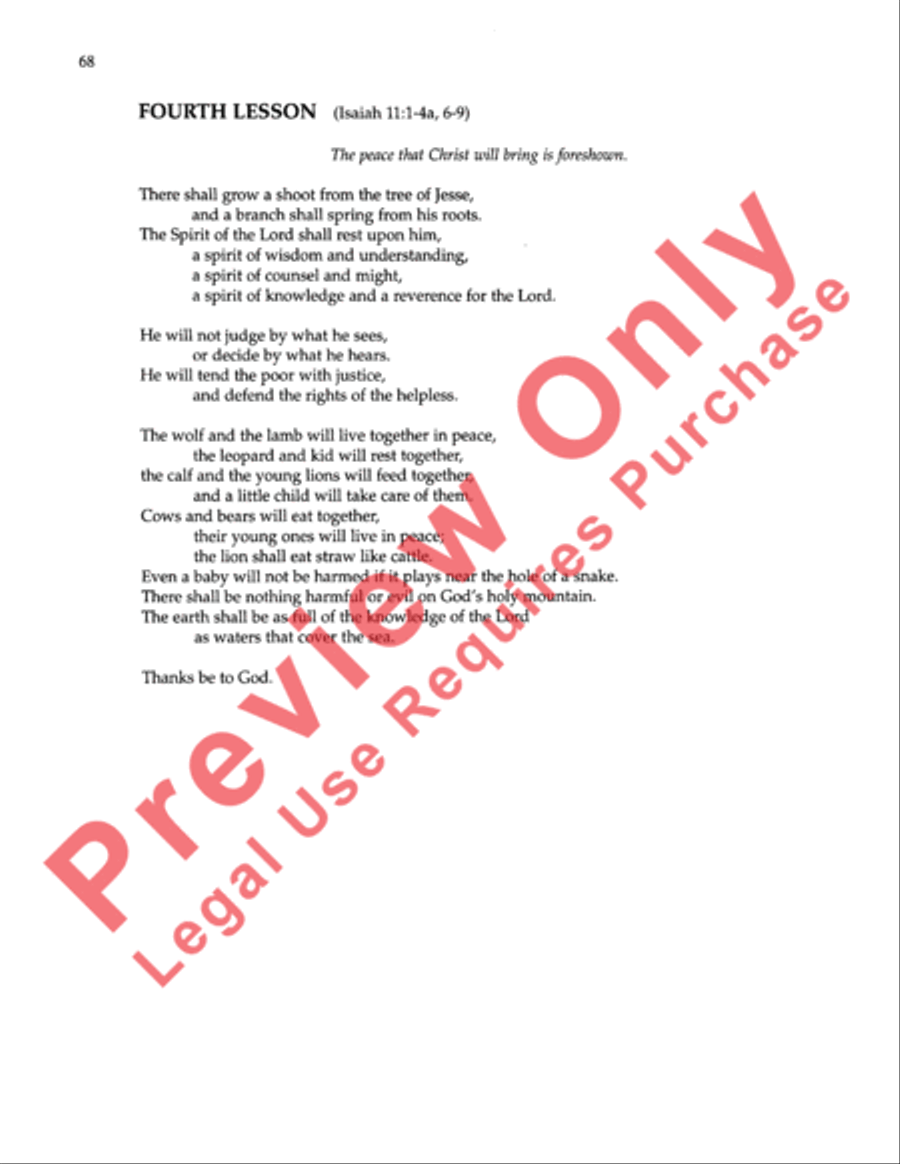 A Festival of Lessons and Carols Choir scores gallery preview page 69