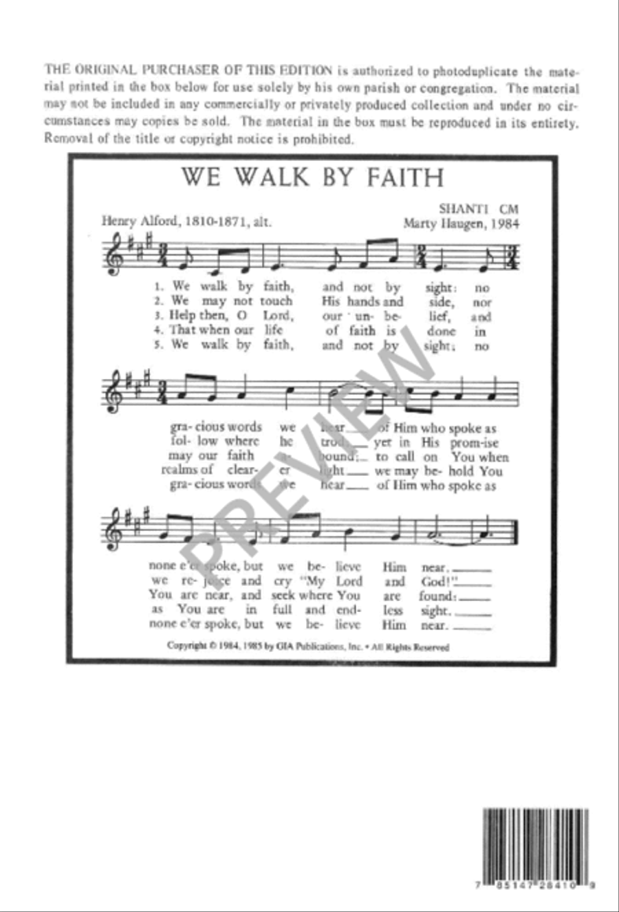 We Walk By Faith 4-Part scores gallery preview page 13
