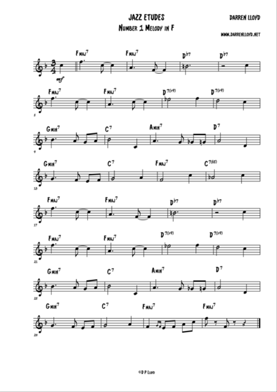 24 melodic jazz studies for any treble clef instrument Small Ensemble scores gallery preview page 4