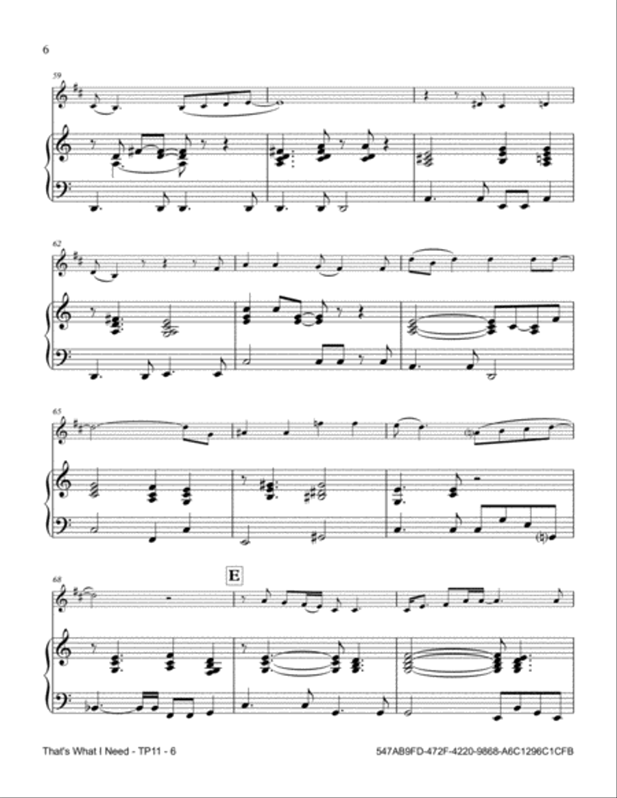 That's What I Need That's What I Need Trumpet Solo scores gallery preview page 6