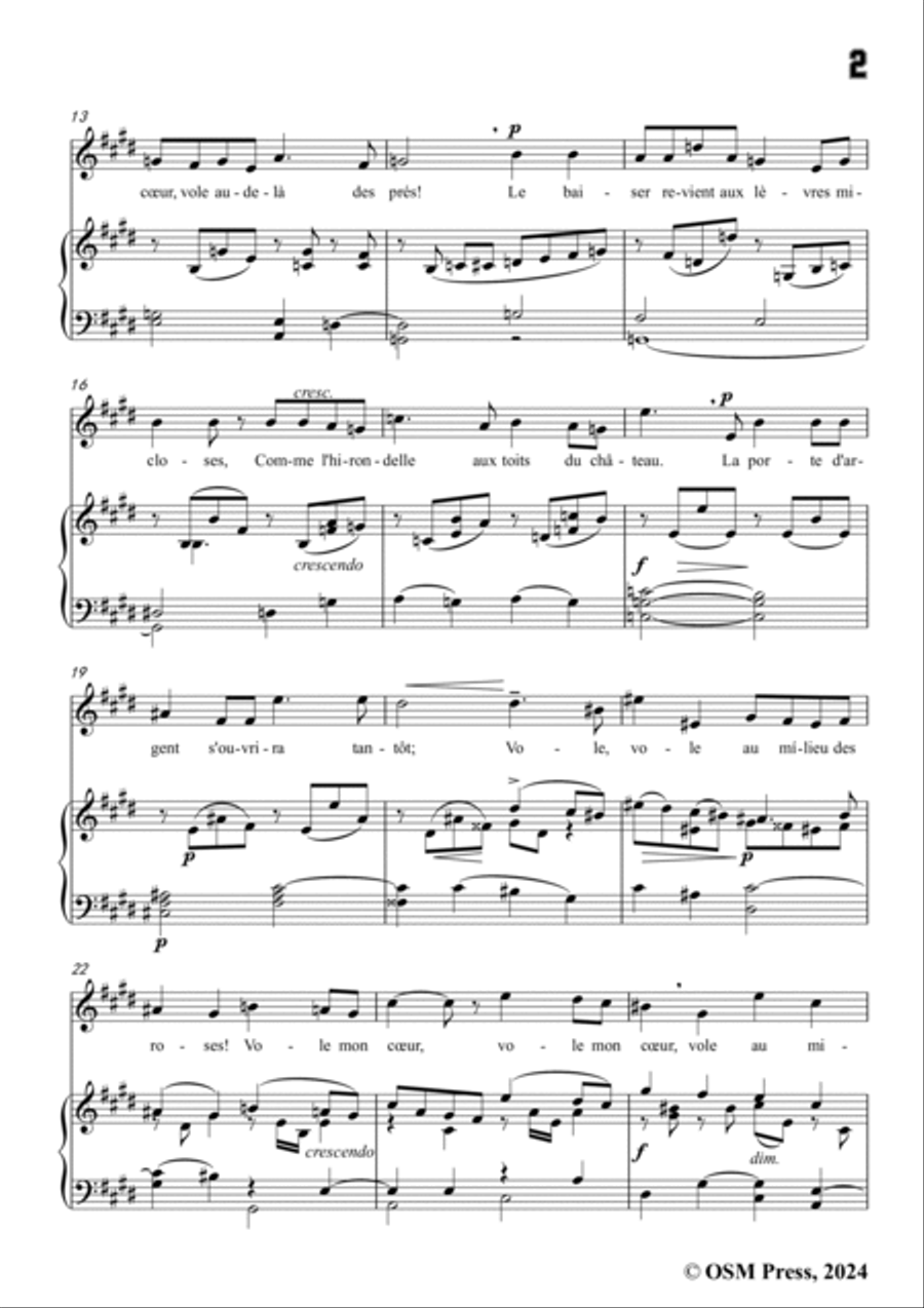 Paladilhe-Vole,mon cœur,in E Major Voice scores gallery preview page 3