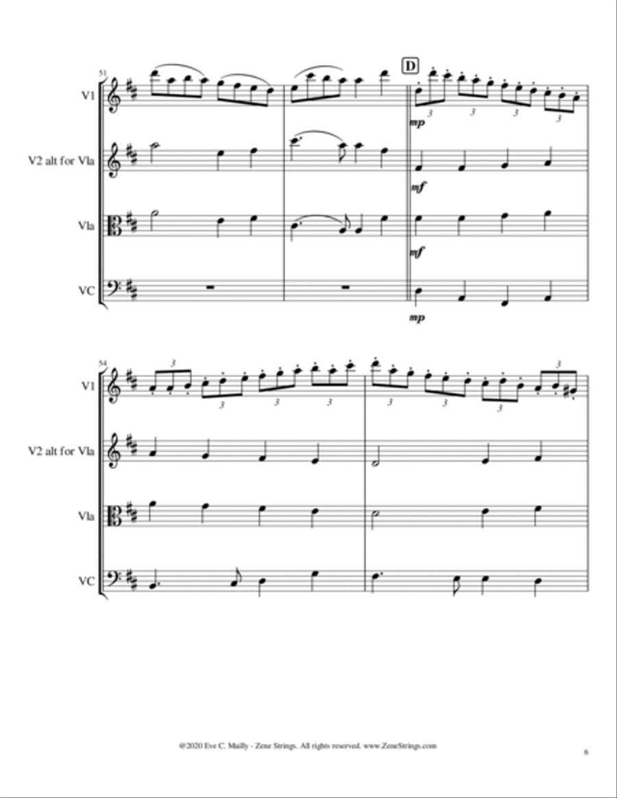 Ode to Joy (String Trio) String Trio scores gallery preview page 6