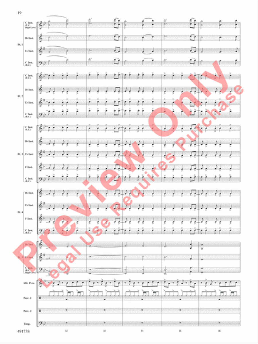 Shine Bright Concert Band scores gallery preview page 20