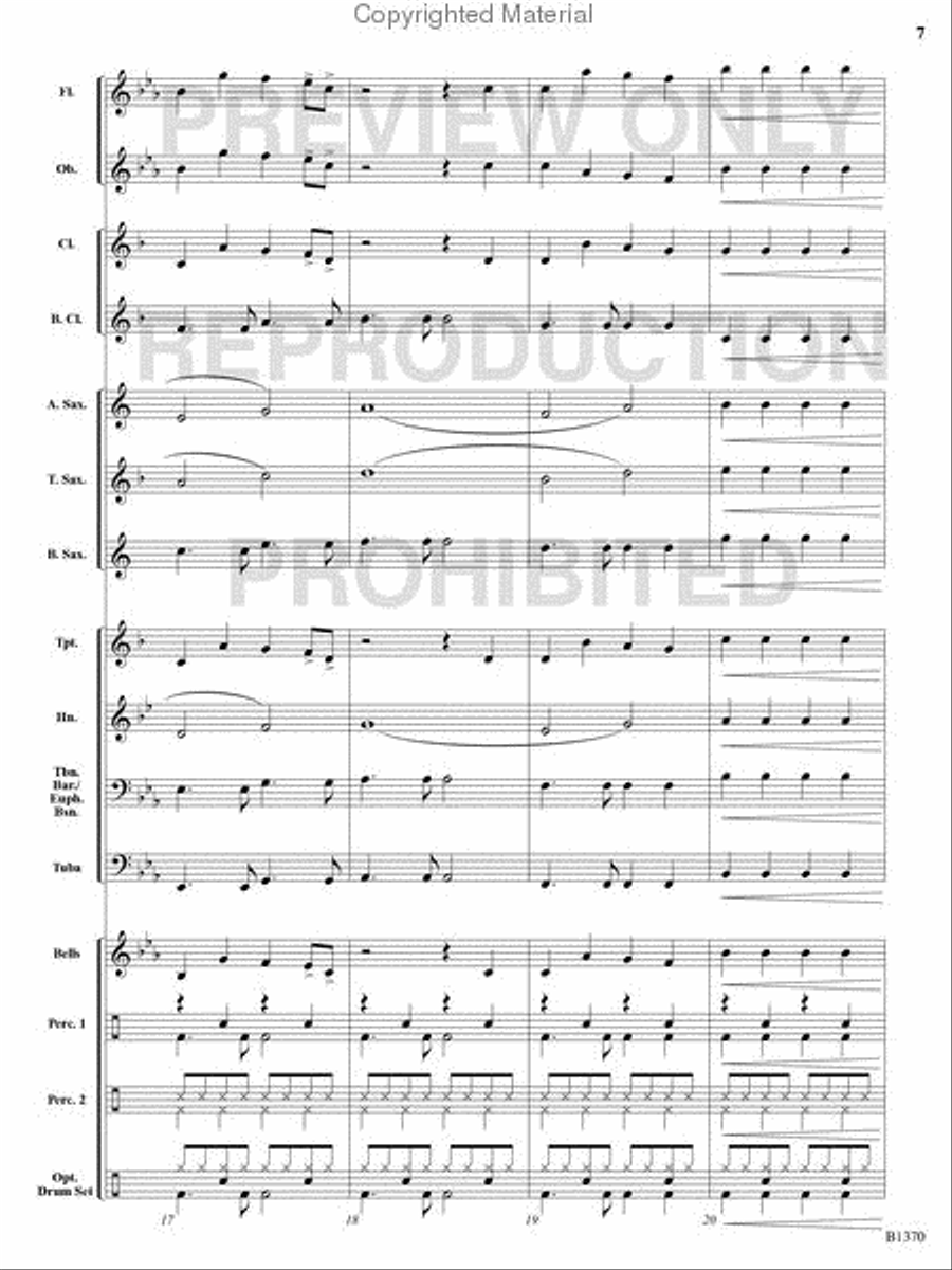 Jingle Bells Remixed Concert Band scores gallery preview page 6