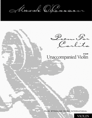 Book cover for Poem For Carlita (for unaccompanied violin)