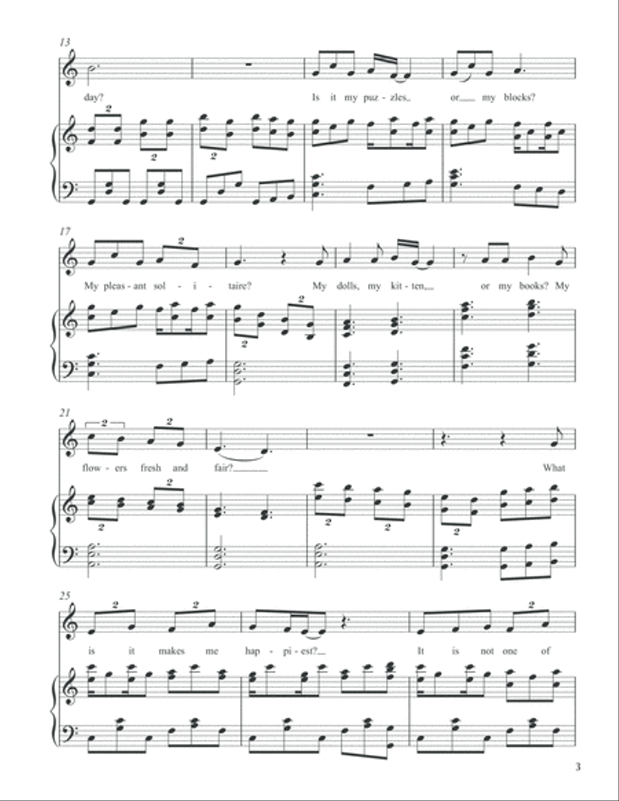 Fresh Flowers For My Children - Six Vocal Art Songs Medium Voice scores gallery preview page 3