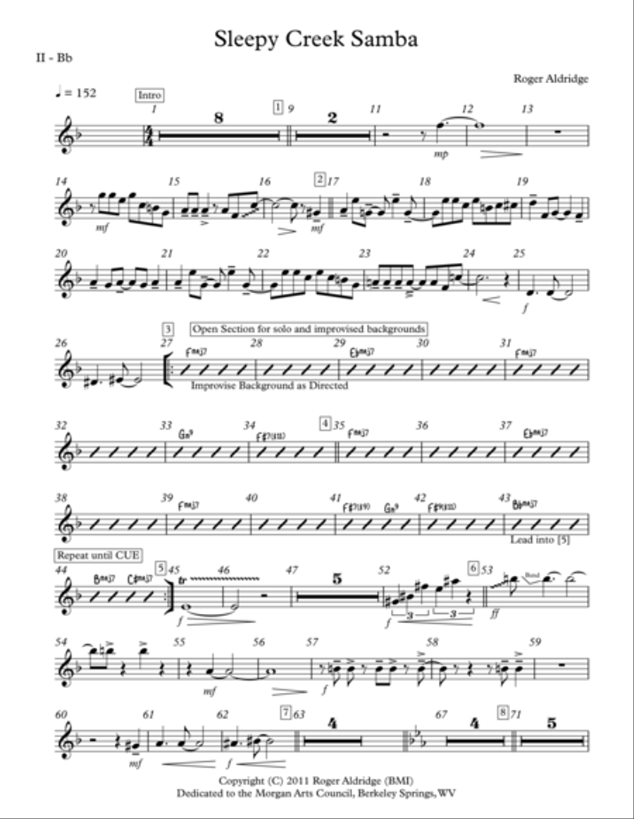 Sleepy Creek Samba Parts Sleepy Creek Samba Parts Jazz Ensemble scores gallery preview page 6