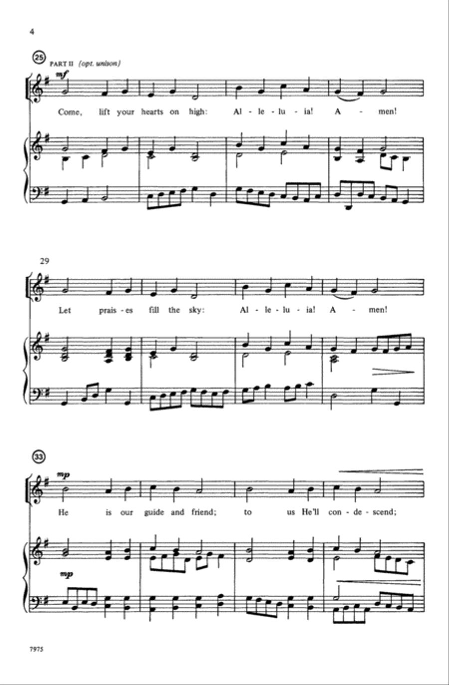 Come, Christians Join to Sing Unison Choir scores gallery preview page 4