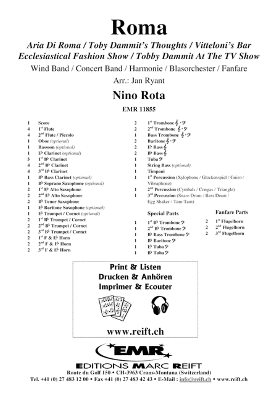 Roma Roma Concert Band scores gallery preview page 2
