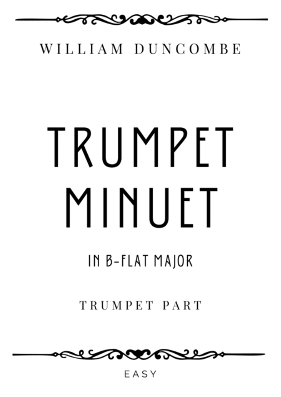 Duncombe - Trumpet Menuet in B flat Major - Easy B-Flat Trumpet scores gallery preview page 3
