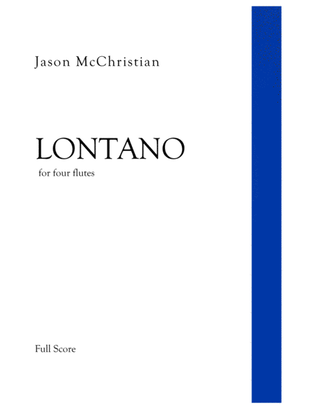 Book cover for Lontano - for four flutes