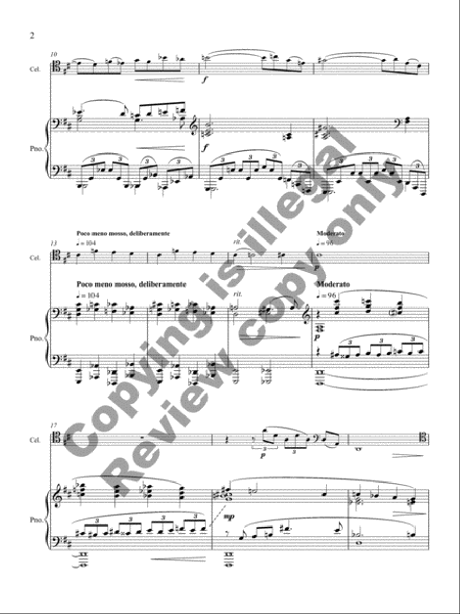 Sonata for Violoncello and Piano Piano Accompaniment scores gallery preview page 19