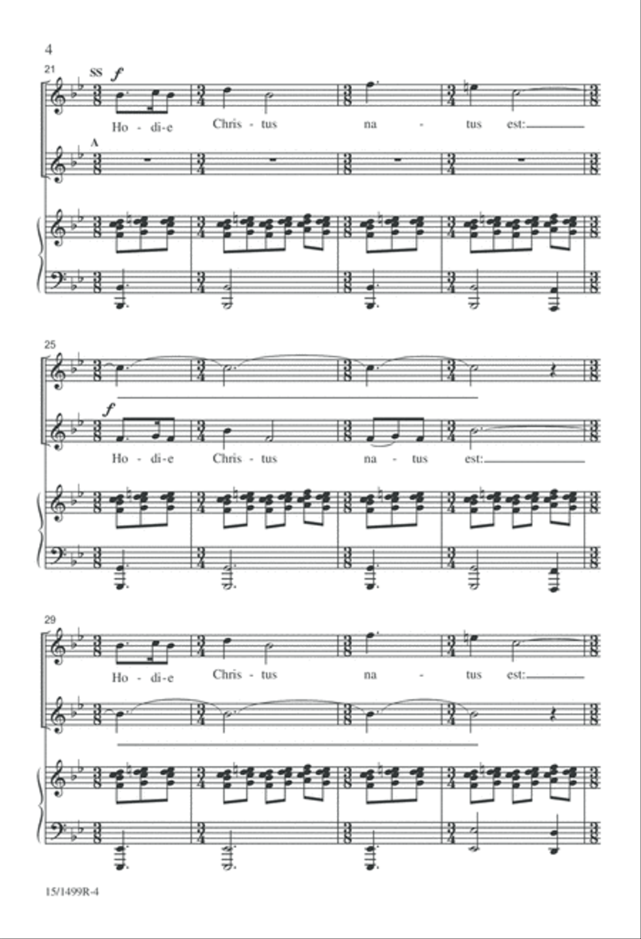 Hodie Christus Hodie Christus SSA scores gallery preview page 4