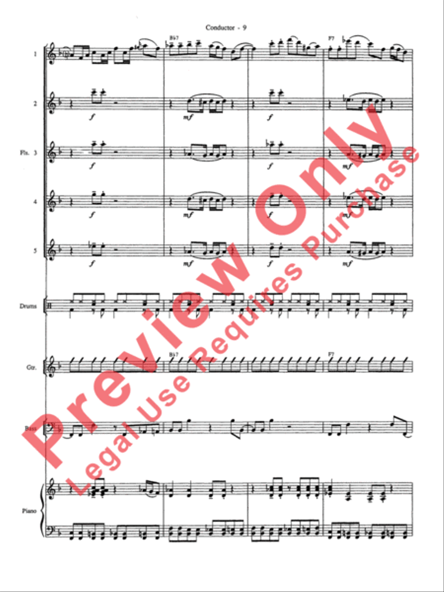 Batman Theme (from the Original TV Series) Flute Choir scores gallery preview page 10