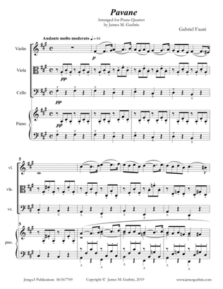 Fauré: Pavane Op. 50 for Piano Quartet