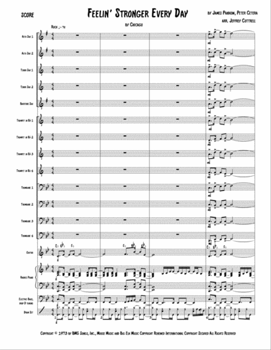 Feelin' Stronger Every Day Jazz Ensemble scores gallery preview page 1