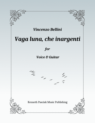 Vaga luna, che inargenti (for Voice & Guitar)