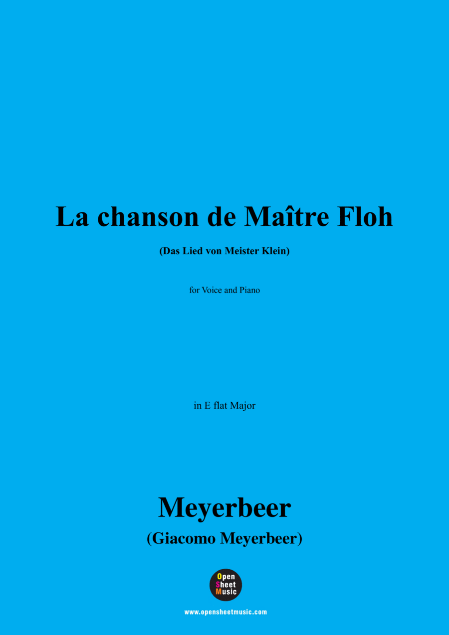 Meyerbeer-La chanson de Maître Floh(Das Lied von Meister Klein),in E flat Major Voice scores gallery preview page 1