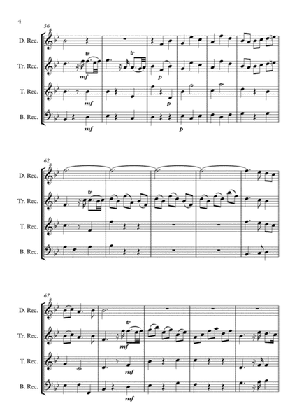 If God be for us (Handel's Messiah) recorder quartet image number null