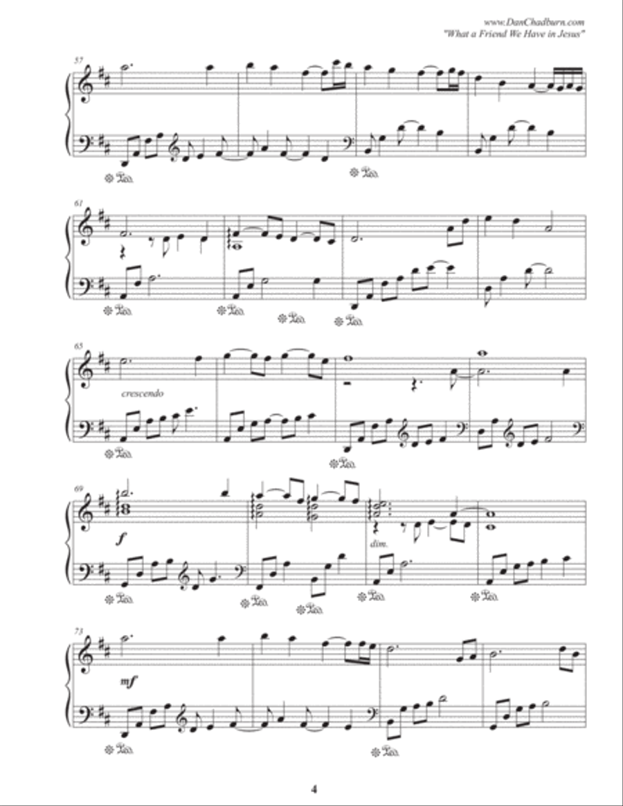 What a Friend We Have in Jesus Piano Solo scores gallery preview page 4
