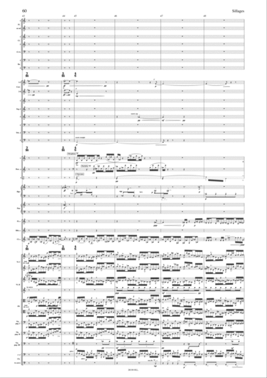 Sillages - Congruences II Orchestra scores gallery preview page 7