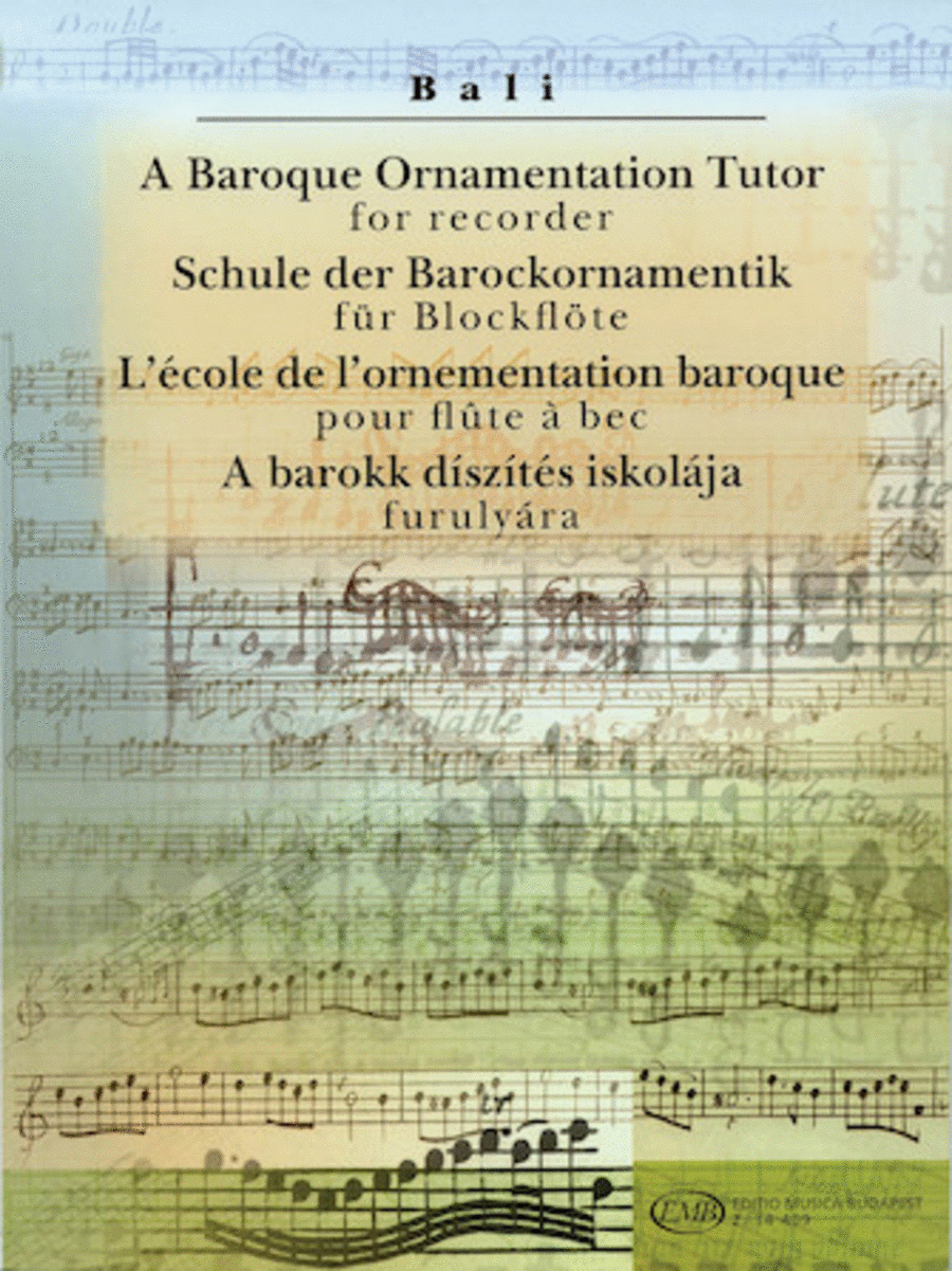 A Baroque Ornamentation Tutor for Recorder Recorder scores gallery preview page 1